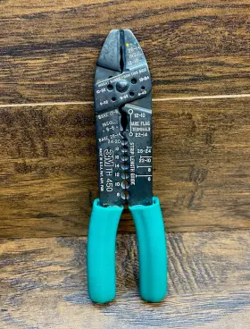 Th-450 3m Th 450 Hand Crimper Stripper 6-26 Awg Large 9 Inch Screw Cut Shear Green Usa Made