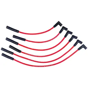 Amc6-rd A-team Performance 8.0 Mm Red Silicone Spark Plug Wire Set - Straight And 90