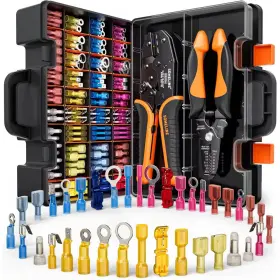 Ahfiwaso 445033393324 Crimping Tool Kit With 39 Size Marine Grade Heat Shrink Wire Connectors - Awg 22