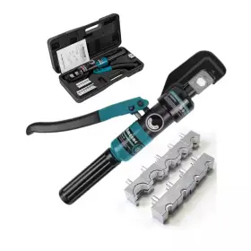 Ahfiwaso 445050120149 12 Inch Hydraulic Crimping Tool Kit With Range 12-2/0 Awg 9 Dies Rotat