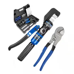 Ahfiwaso 744759320599 12 Inch Hydraulic Crimping And Cable Cutter Tool Kit With 8 Ton Range