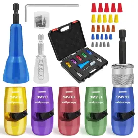 Sg-3gpo-hcqv Alcmfivl Wire Stripper For Drill 6-8-10-12-14 Awg -5 In 1 Stripping And Twisting