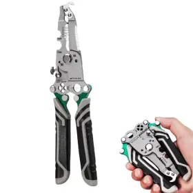 6332569874 Alfokack 18 In 1 Foldable Wire Stripper 2024 Upgraded Multifunctional Profess
