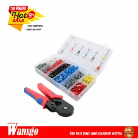 Gre193590 All-carb Ferrule Crimping Tool Kit Awg23-7 With 1200pcs Ferrules Insulated Wire Terminals