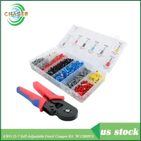 Law232308 All-carb Self-adjustable Ratchet Wire Crimper For Awg23 7 Electrical Connectors