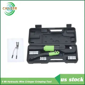 Tl38707q All-carb 6 Mt Hydraulic Wire Battery Cable Lug Terminal Crimper W /8 Dies New
