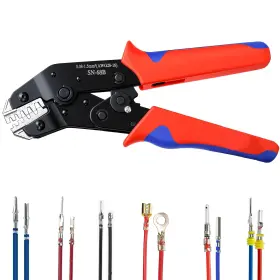 Ct-003 Amliber 6 In 1 Wire Crimping Tool Awg 28-16 Crimper For Non-insulated Open Barr