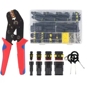 Id-017 Amliber 353pcs 26 Kits Waterproof Automotive Electrical Connectors With Ratcheting Wi