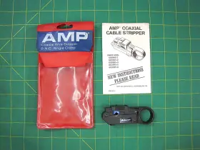 603995-6 Amp Coaxial Cable Stripper With White Cassette Manual And Pouch