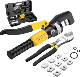 Avl045 Amtovl Hydraulic Crimping Tool 8 Ton Crimper With 10 Inch Cable Cutters