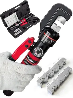 Amzcnc 723616963360 Hydraulic Wire Battery Cable Lug Terminal Crimper Crimping Tool 12 Awg To 00 2/
