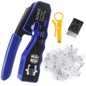 Aowiz 766460365348 Rj45 Crimp Tool Ethernet Crimper For Cat6 Cat5 Cat5e Cat6a Connectors With