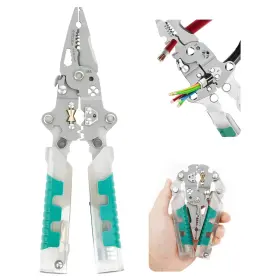 Aqoynq Jl11 18 In 1 Wire Stripper Multi-function Electricians Pliers Set Foldable S
