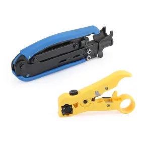 E301-b091-blk Artudatech Rg59 Rg6 Rg11 F Compression Tool Connector Cable Coax Coaxial Crimper Stripper