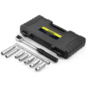 Arucmin 671891643654 9-piece Magnetic Spark Plug Socket Set With 3/8 Inch Drive Torque Wrench 72 T