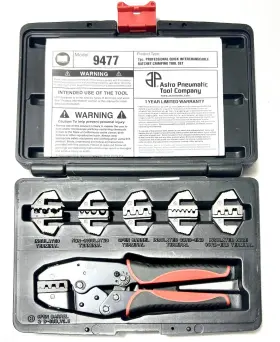9477 Astro Tool 745227014750 Pneumatic 7pc. Professional Quick Change Ratcheting Crimping Set