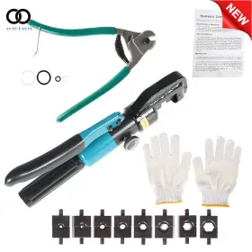 Apo189392 Autoooparts 6 Mt Hydraulic Wire Terminal Cable Crimper Crimping Tool With 9 Dies And Cutter