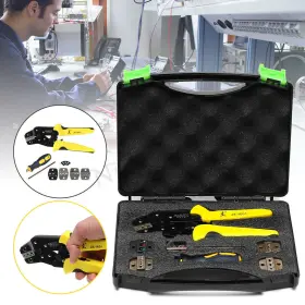 Qyl5898493 Baban Jx-d5 5 In 1 Dies Cable Wire Ratchet Crimper Crimping Pliers 4 Spare Tool
