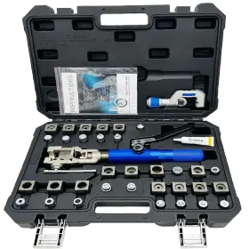 72485 Bangoo Hydraulic Flaring Tool Kit Brake Line For 3/16 Inch -1/2 33pcs Flar