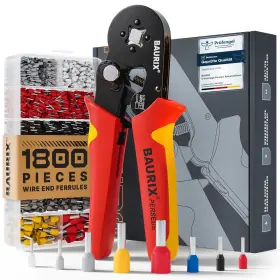 Baurix 719327097304 Ferrule Crimping Tool Kit Awg 23-7 - 1800pc Wire Ferrules Crim
