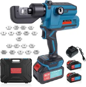 Bbteqekn-6oy-ti6-7l5 Bbteqekn Electric Hydraulic Cable Lug Crimping Tool With Toolbox 2pcs 5ah Wire