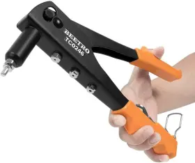 Tc0246 Beetro Hand Riveter Tool 10-1/2 Inch Orange Grip Genuine Oem Crimping