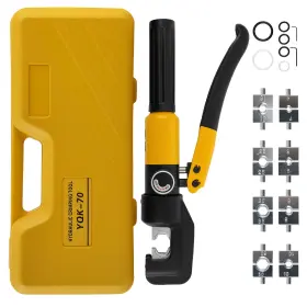 4s7tow Bfo 10 Ton Cable Crimping Tool Kit With 9 Dies Storage Case For Copper Wire Terminal
