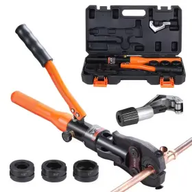 Bibivis 726084940956 Copper Pipe Crimping Tool Tube Fitting Crimpers With 1/2 Inch 3/4 1