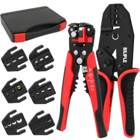 Biliple 758358555689 Wire Crimping Tool With Ratchet 6 In 1 Kit And Stripper