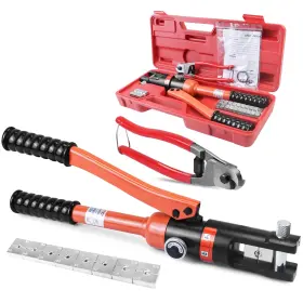 B0fktcdwtp Blika Hydraulic Crimper Tool Kit 8-ton 12-8awg 1/8 Inch -3/16 Cable Railing With Cut