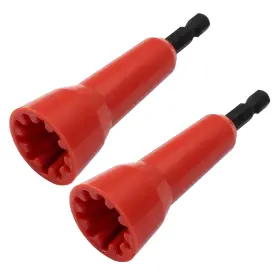 Bonsicoky Jr240725014 2 Pcs Wire Twisting Tool - Nut And Twister With 1/4 In Chuck Red