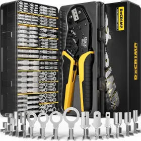 98710874969827389468 Branded Spade Connector Kit 14 Types Wire With Crimping Tool For Gold
