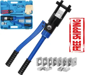 Htc-1603 Branded 19 Packs Hydraulic Cable Lug Tool With Durable Case 4 Awg To 600 Mcm Battery Ca