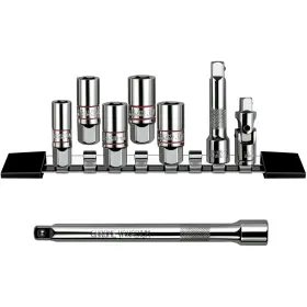 Kp015 Branded 8 Pack 3/8-inch Magnetic Spark Plug Socket Set Sae And Metric 5/8 Inch 3/4 13/16