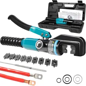 Brileine 726084573864 Hydraulic Crimping Tool 10 Tons Crimper For 12-2/0 Awg Wire Battery