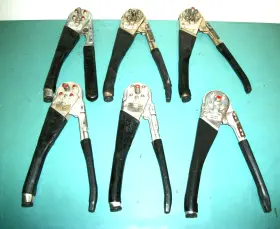 10692 Buchanan 11210 Lot Of 6 - Electrical Hand Crimping Tools Cat No. 5 And 1