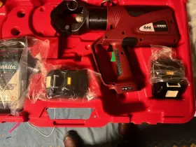 Pat644li Burndy Hydraulic Battery Operated Crimper Dieless Crimping Tool New
