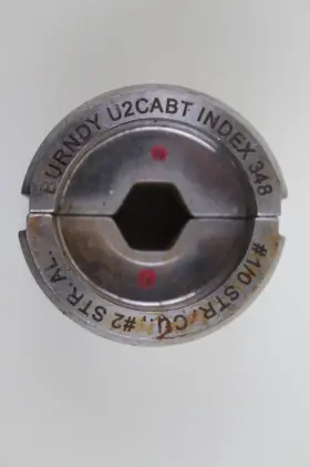 U2cabt Burndy U Compression Die #2 Awg Aluminum Pink 348 Stainless Steel