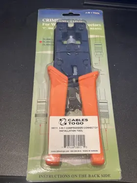 Dl-8083r Cables To Go Crimping Tool For Waterproof Connectors 3-in-1 F Rca/rg58 Bnc Rg59 Rg6