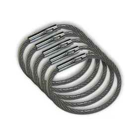 Cdms-03 Cdm Supply 5.5 Inch Clear Nylon Coated Stainless Steel Locking Wire Ring Heavy Duty Aircraf