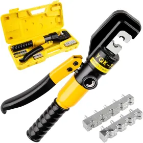 Gjq250 Cesilili Hydraulic Crimping Tool With 9 Pairs Of Dies 12 To 2/0 Awg Wire Batt