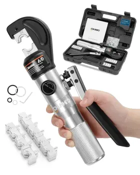 B0cjr7jxpy Chanhyd Hydraulic Wire Battery Cable Lug Terminal Crimper- 9 Dies For 12 Awg To 2/0 E