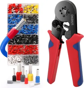 Chushuyi 711181561319 Crimping Pliers Ferrule Tool With 1200pcs 0.25-10mm Terminals Set For