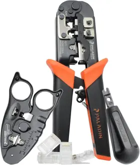 Pa4909 Communications Paladin Tools Network Tool Bundle - Includes Modular Data Crimper Cable Cutter/