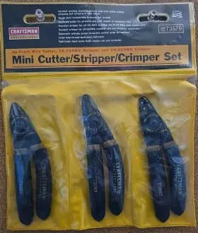 73579 Craftsman Sears Professional Usa 3pc Mini Cutter Stripper Crimper Set Euc