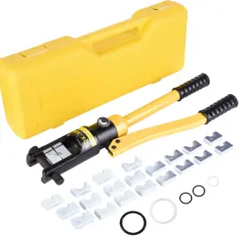 Vh0003900 Cutever 16 Ton Hydraulic Wire Battery Cable Lug Terminal Crimper Crimping Tool With 11 D