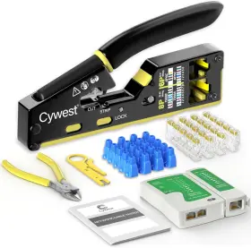 Cy-3294335 Cywest Rj45 Crimper And Network Tool Kit - Cable Repair Maintenance With Test