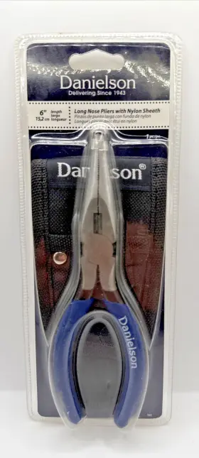 Danielson 032054003454 Nip Needle Nose Pliers 6 Inch With Carrying Sheath