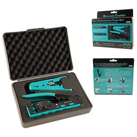 Dasxskj 766330622250 Rj45 Pass Through Crimp Tool Kit Ethernet Crimper Cat5 Cat5e Cat6 Cat6a Cat7 Cri