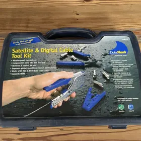 Datashark 70019 Satellite And Digital Cable Tool Kit With Case Crimp/strip Tools